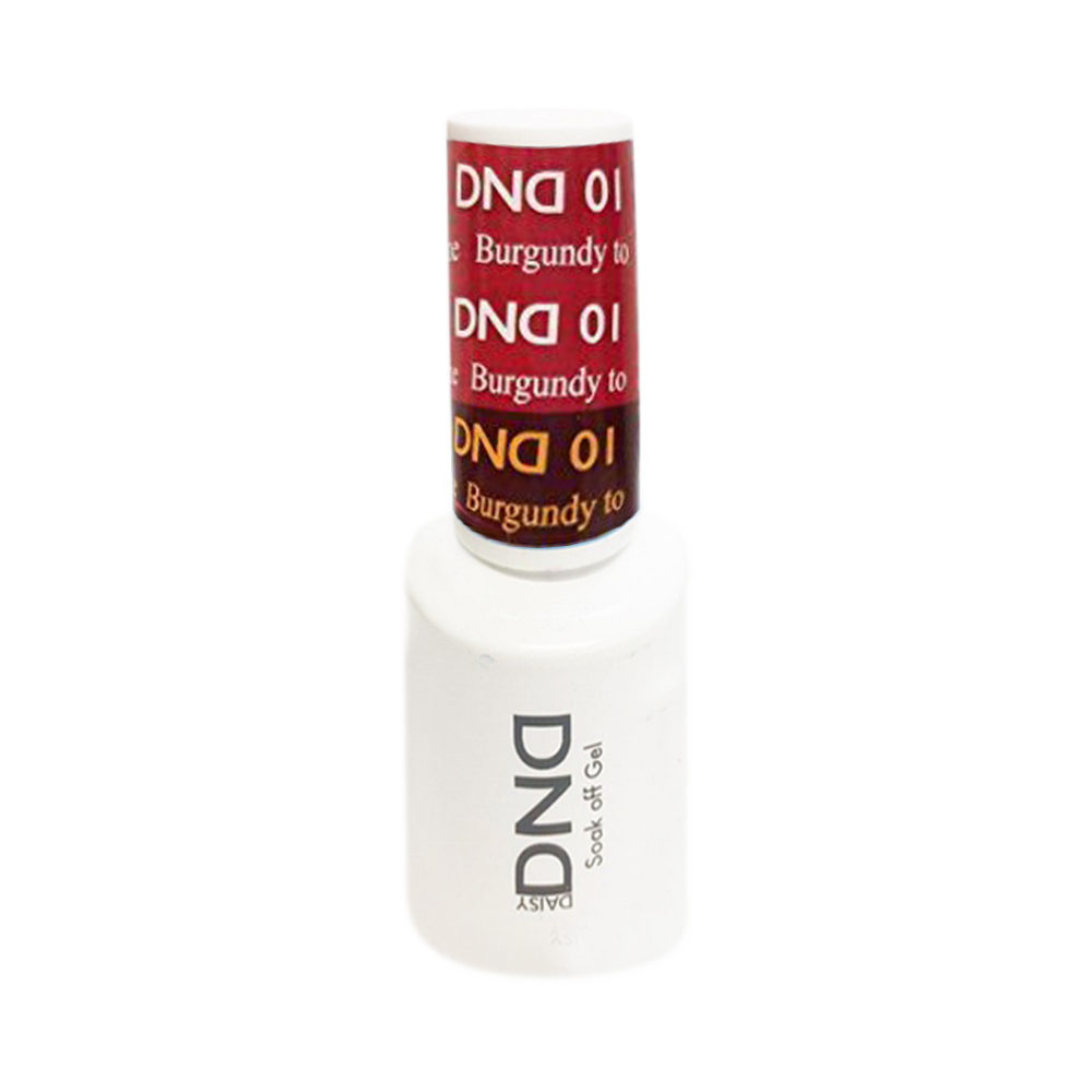 DND Mood Change Gel Polish, D01, Burgundy to Red Wine 0.5oz KK1025