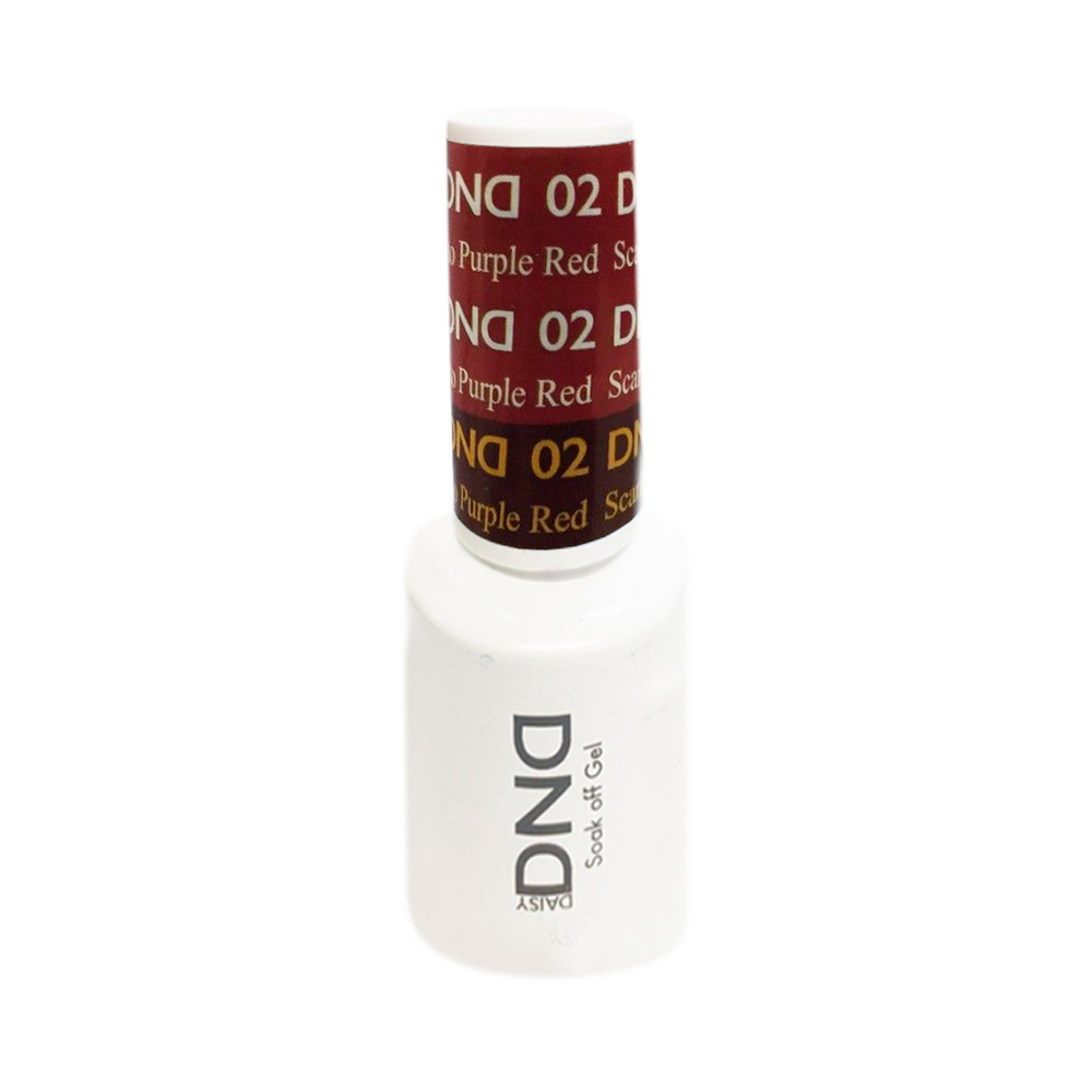 DND Mood Change Gel Polish, D02, Scarlet to Purple Red 0.5oz KK1025