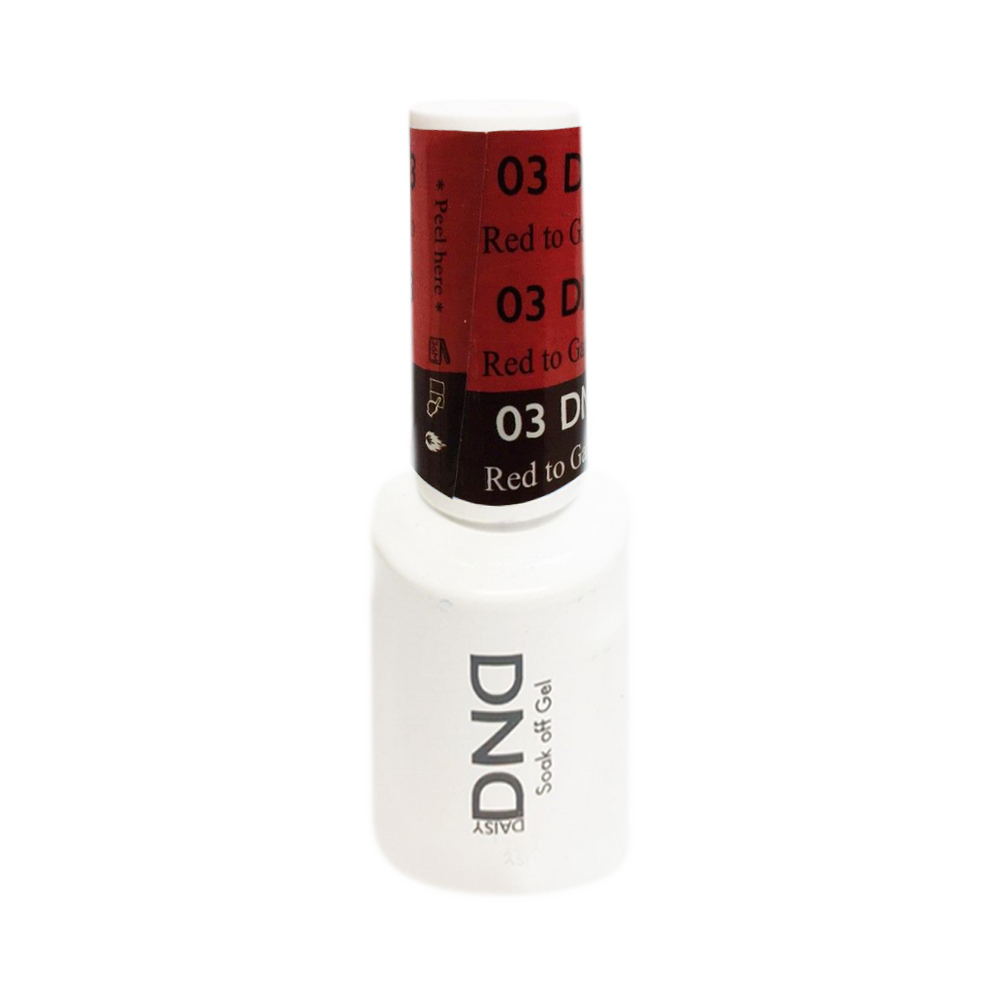 DND Mood Change Gel Polish, D03, Red to Garnet 0.5oz KK1025