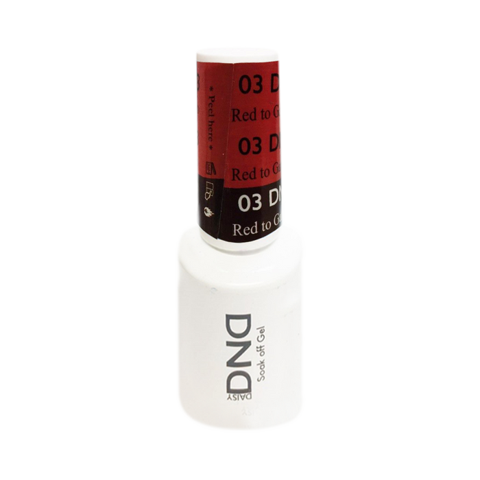 DND Mood Change Gel Polish, D03, Red to Garnet 0.5oz KK1025