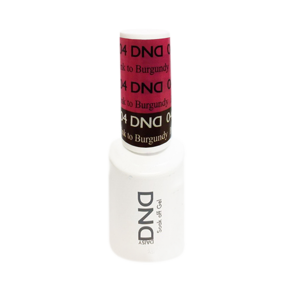 DND Mood Change Gel Polish, D04, Pink to Burgundy 0.5oz KK1004