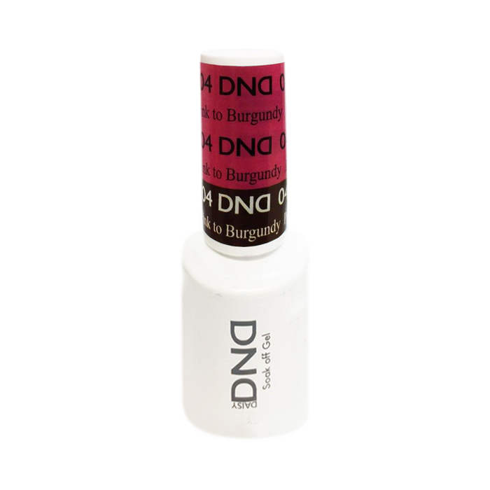 DND Mood Change Gel Polish, D04, Pink to Burgundy 0.5oz KK1004