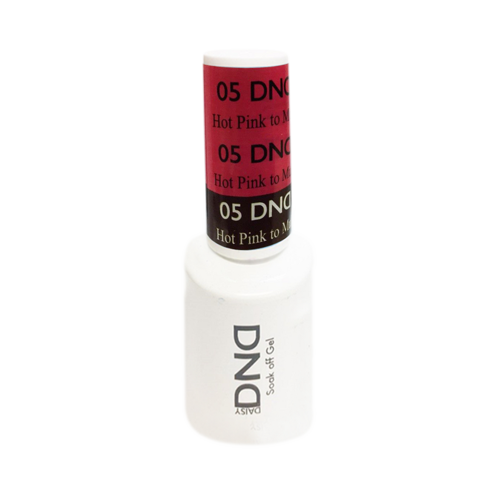 DND Mood Change Gel Polish, D05, Hot Pink to Mulberry 0.5oz KK1004