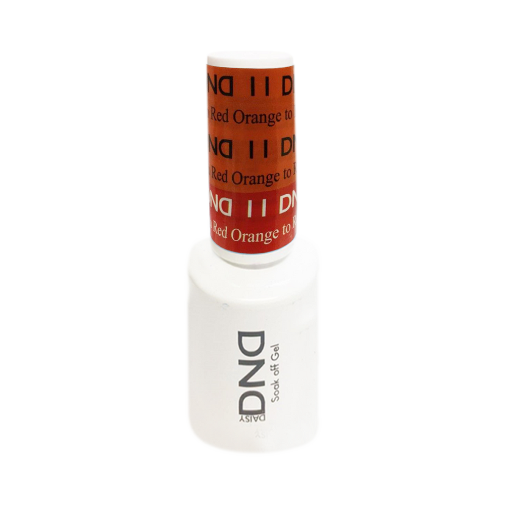 DND Mood Change Gel Polish, D11, Orange to Red 0.5oz KK1004