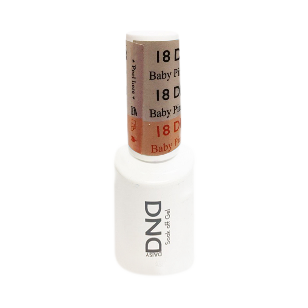 DND Mood Change Gel Polish, D18, Baby Pink to Peach, 0.5oz KK1226