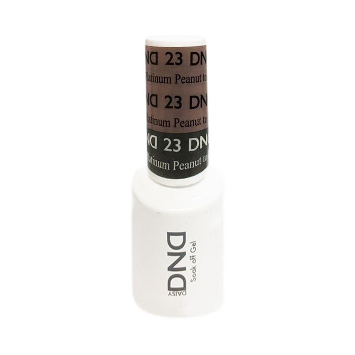 DND Mood Change Gel Polish, D23, Peanut to Platinum 0.5oz KK1025
