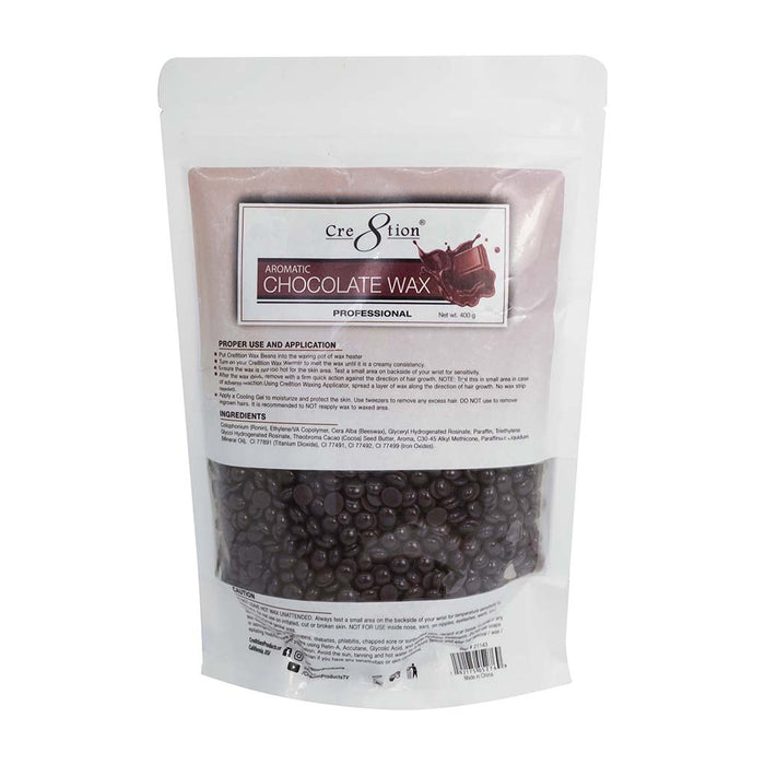 Cre8tion Chocolate Bean Hard Wax, BAG 14oz/0.87lb (Pk: 24 bags/case) - SKU 21143