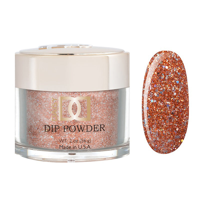 DND 2in1 Acrylic/Dipping Powder, 412, Golden Orange Star, 2oz