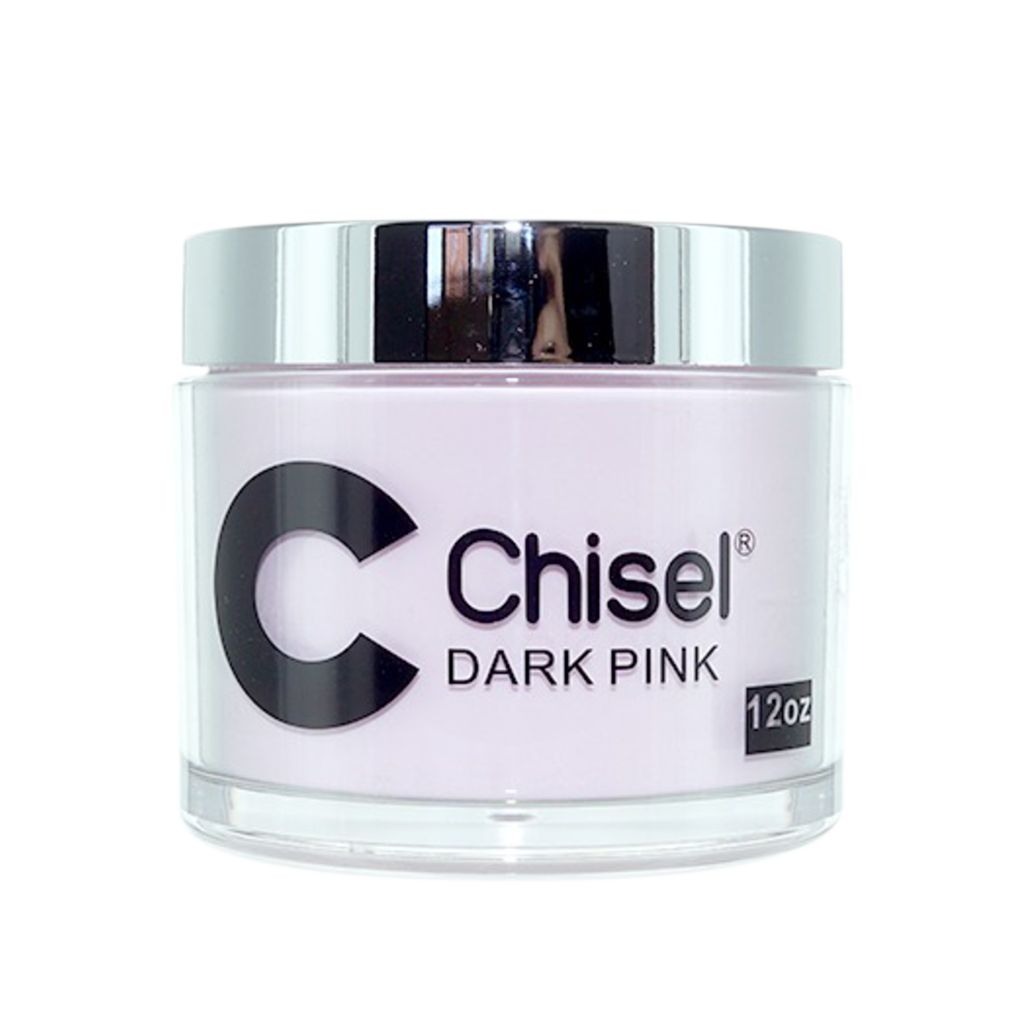 Chisel 2in1 Acrylic/Dipping Powder, Pink & White Collection, DARK PINK, 12oz (Packing: 60 pcs/case)