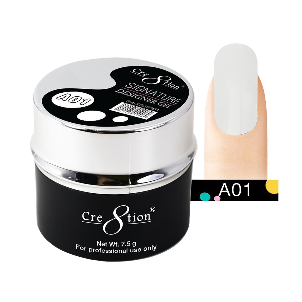 Cre8tion Signature Designer Gel, 7.5g, Color list in the note, 000