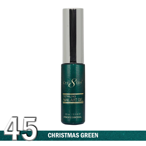 Cre8tion Detailing Nail Art Gel, 45, Christmas Green, 0.33oz