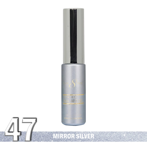 Cre8tion Detailing Nail Art Gel, 47, Mirror Silver, 0.33oz
