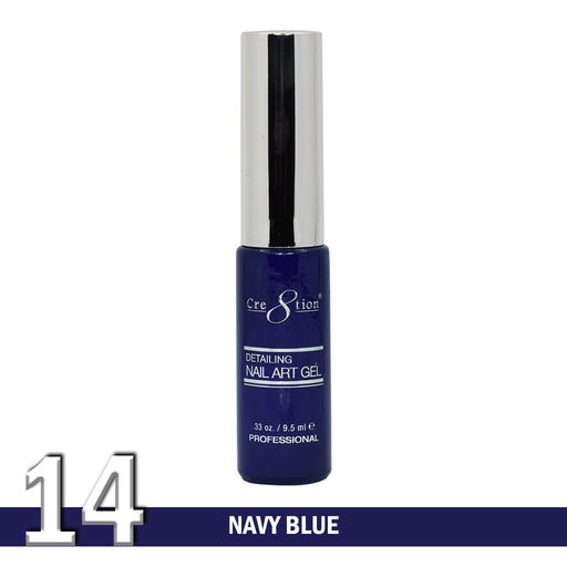 Cre8tion Detailing Nail Art Gel, 14, Navy Blue, 0.33oz KK1025