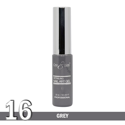 Cre8tion Detailing Nail Art Gel, 16, Grey, 0.33oz KK1025