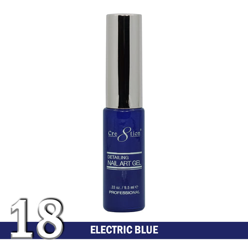 Cre8tion Detailing Nail Art Gel, 18, Electric Blue, 0.33oz KK1025