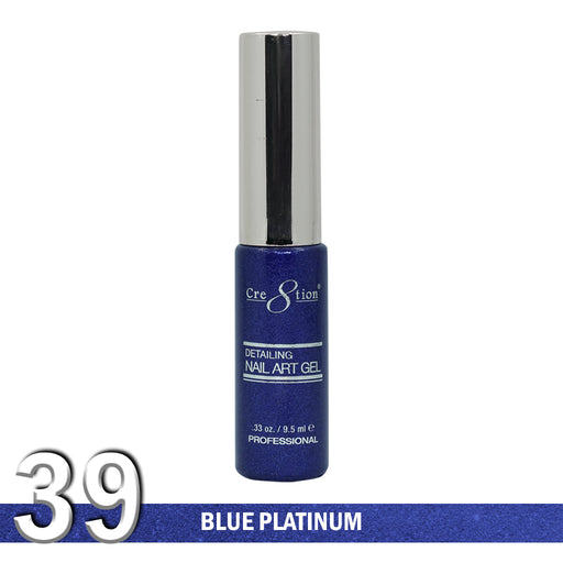 Cre8tion Detailing Nail Art Gel, 39, Blue Platinum, 0.33oz KK1025