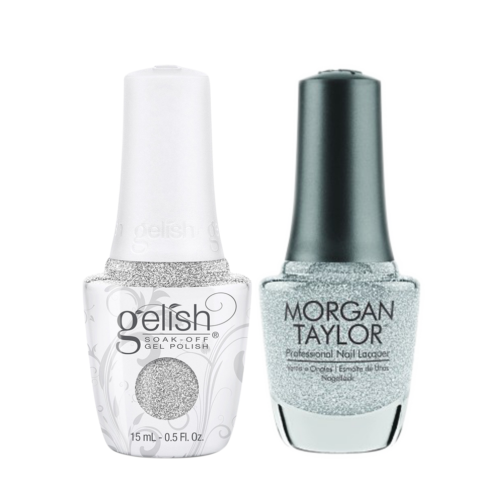 Gelish Gel Polish & Morgan Taylor Nail Lacquer, 1110334 + 3110334, Forever Fabulous Winter Collection 2018, Diamonds Are My Bff, 0.5oz KK1011