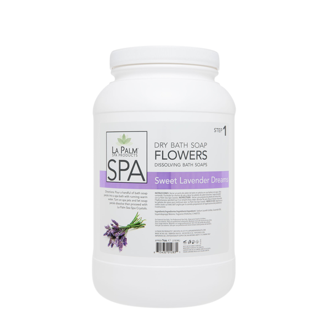 La Palm Dry Bath Soap, Flowers, Sweet Lavender Dreams, 1Gal (Packing: 4pcs/case)