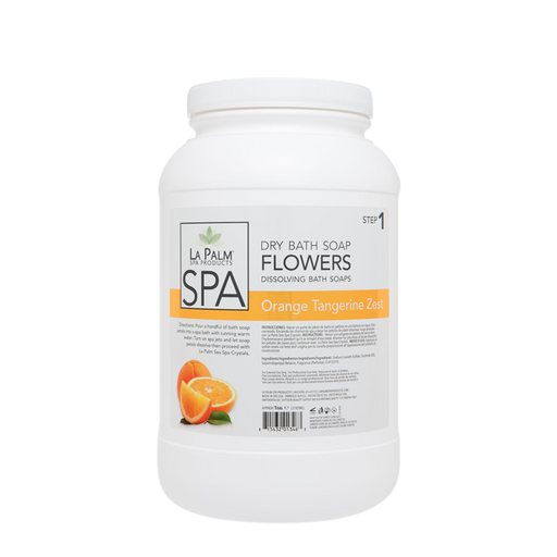 La Palm Dry Bath Soap, Flowers, Orange Tangerine Zest, 1Gal (Packing: 4pcs/case)