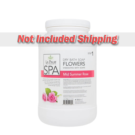 La Palm Dry Bath Soap, Flowers, Mid Summer Rose, 1Gal (Packing: 4pcs/case)