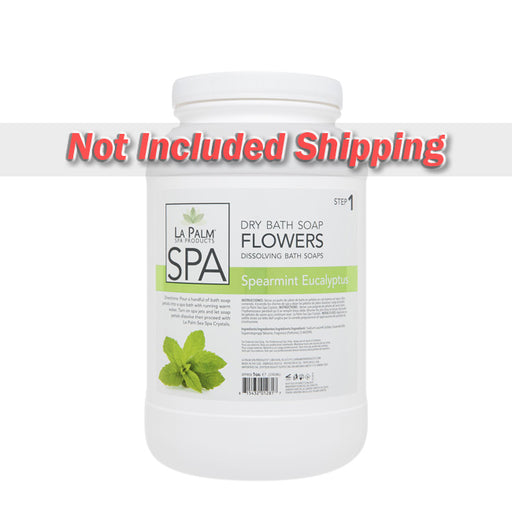 La Palm Dry Bath Soap, Flowers, Spearmint Eucalyptus, 1Gal (Packing: 4pcs/case)