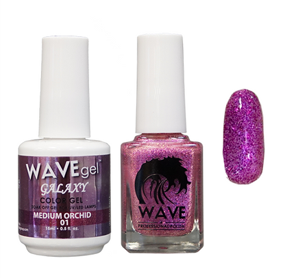 Wave Gel Dipping Powder + Gel Polish + Nail Lacquer, Galaxy Collection, 01 OK1129