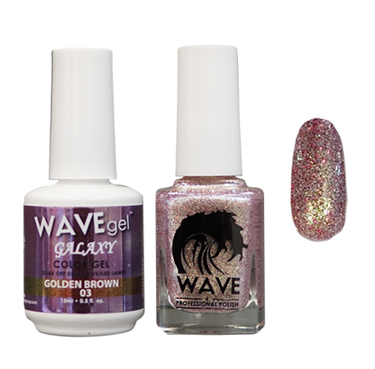 Wave Gel Dipping Powder + Gel Polish + Nail Lacquer, Galaxy Collection, 03 OK1129