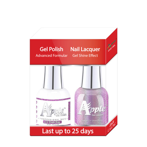 Apple Nail Lacquer & Gel Polish, 5G Collection, 415, Sheer Kiss, 0.5oz KK1025
