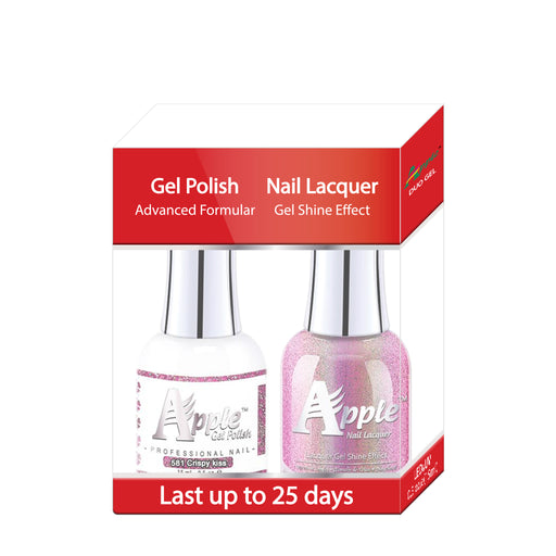 Apple Nail Lacquer & Gel Polish, 5G Collection, 581, Crispy Kiss, 0.5oz KK1025