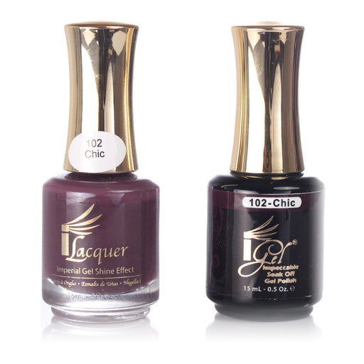 iGel Nail Lacquer + Gel Polish, 102, Chic, 0.5oz KK1003