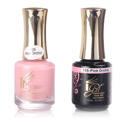 iGel Nail Lacquer + Gel Polish, 105, Pink Orchid, 0.5oz KK1003