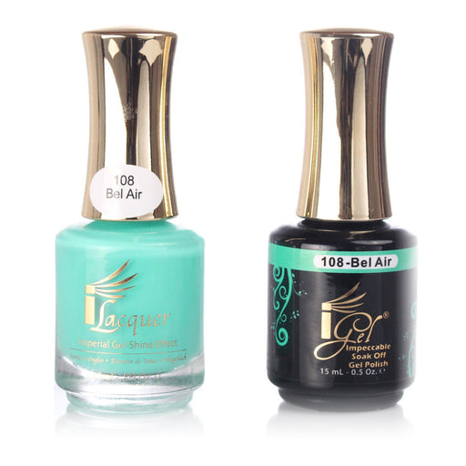 iGel Nail Lacquer + Gel Polish, 108, Bel Air, 0.5oz KK1003