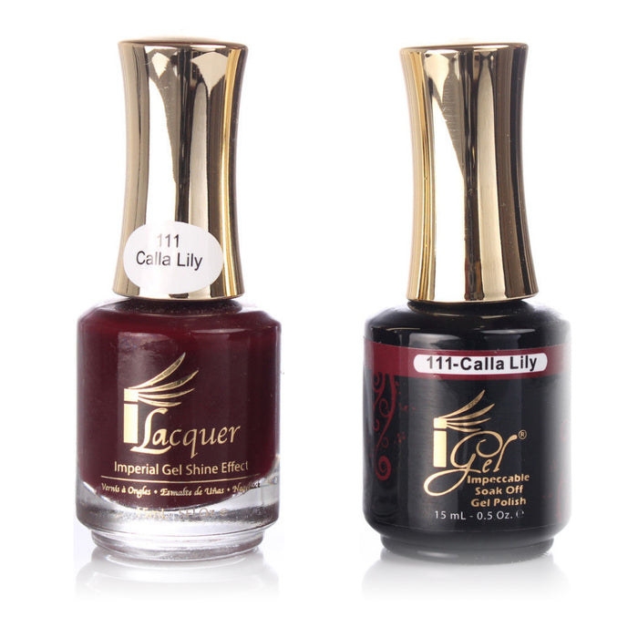 iGel Nail Lacquer + Gel Polish, 111, Calla Lily, 0.5oz KK1003