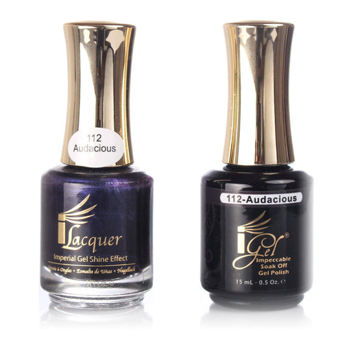 iGel Nail Lacquer + Gel Polish, 112, Audacious, 0.5oz KK1003