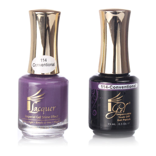 iGel Nail Lacquer + Gel Polish, 114, Conventional, 0.5oz KK1003