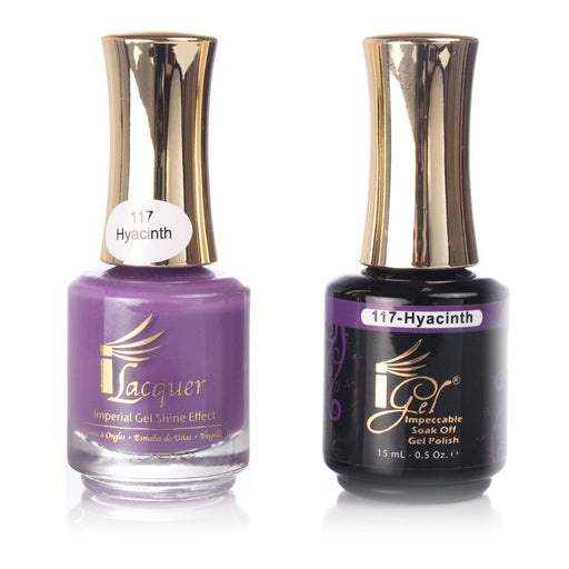 iGel Nail Lacquer + Gel Polish, 117, Hyacinth, 0.5oz KK1003