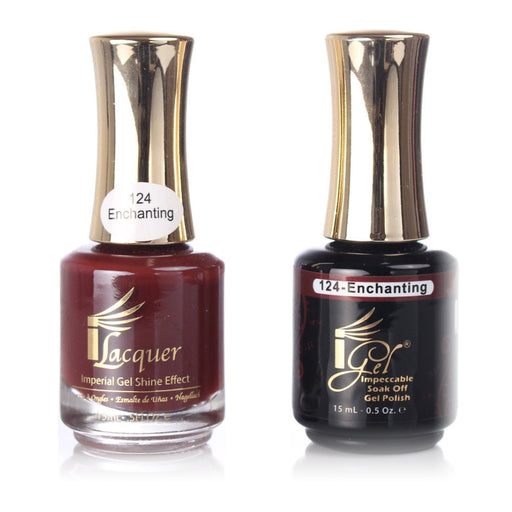 iGel Nail Lacquer + Gel Polish, 124, Enchanting, 0.5oz KK1003