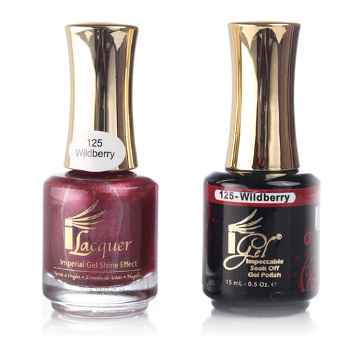 iGel Nail Lacquer + Gel Polish, 125, Wildberry, 0.5oz KK1003