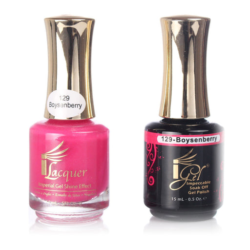 iGel Nail Lacquer + Gel Polish, 129, Bousenberry, 0.5oz KK1003