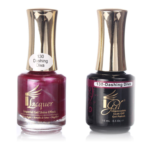 iGel Nail Lacquer + Gel Polish, 130, Dashing Diva, 0.5oz KK1003