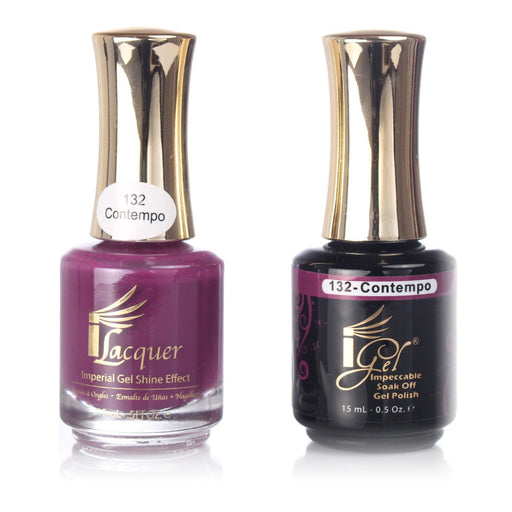 iGel Nail Lacquer + Gel Polish, 132, Contempo, 0.5oz KK1003