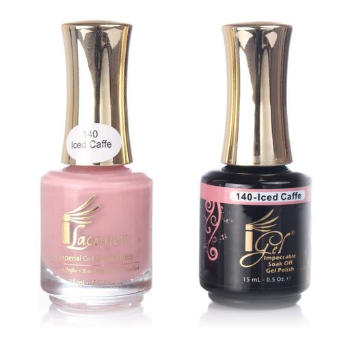iGel Nail Lacquer + Gel Polish, 140, Iced Caffe, 0.5oz KK1003
