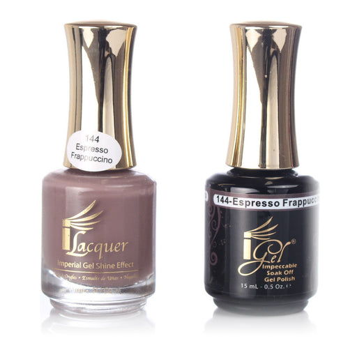 iGel Nail Lacquer + Gel Polish, 144, Espresso Frappuccino, 0.5oz KK1003