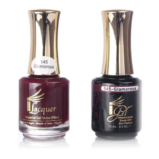 iGel Nail Lacquer + Gel Polish, 145, Glamorous, 0.5oz KK1003