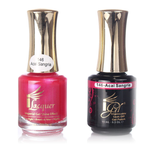 iGel Nail Lacquer + Gel Polish, 146, Acai Sangria, 0.5oz KK1003
