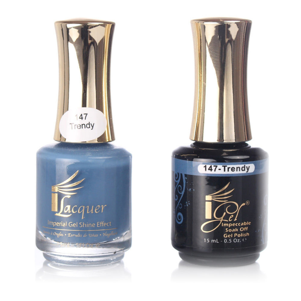 iGel Nail Lacquer + Gel Polish, 147, Trendy, 0.5oz KK1003