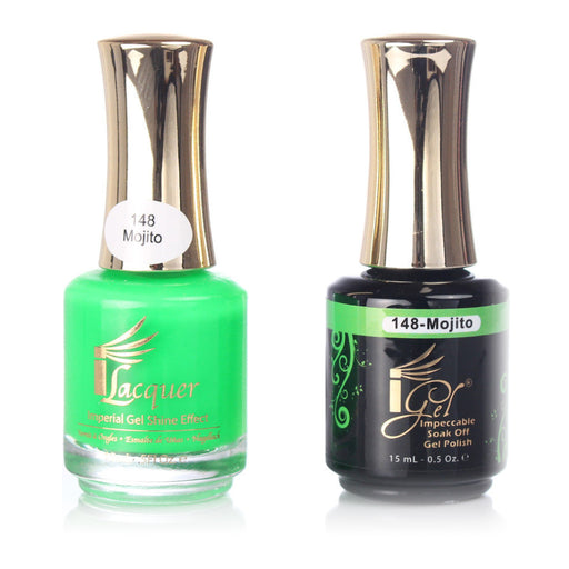 iGel Nail Lacquer + Gel Polish, 148, Mojito, 0.5oz KK1003