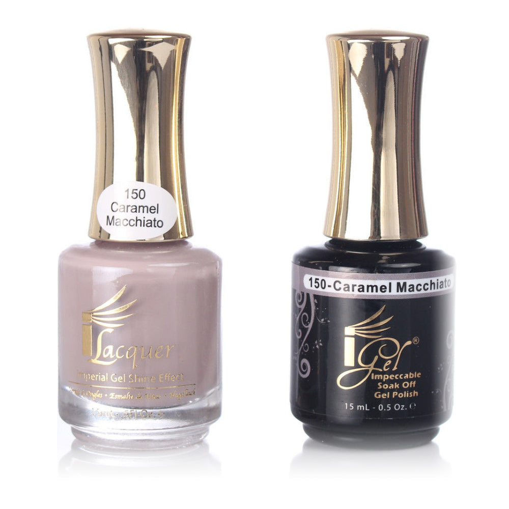 iGel Nail Lacquer + Gel Polish, 150, Caramel Macchiato, 0.5oz KK1003