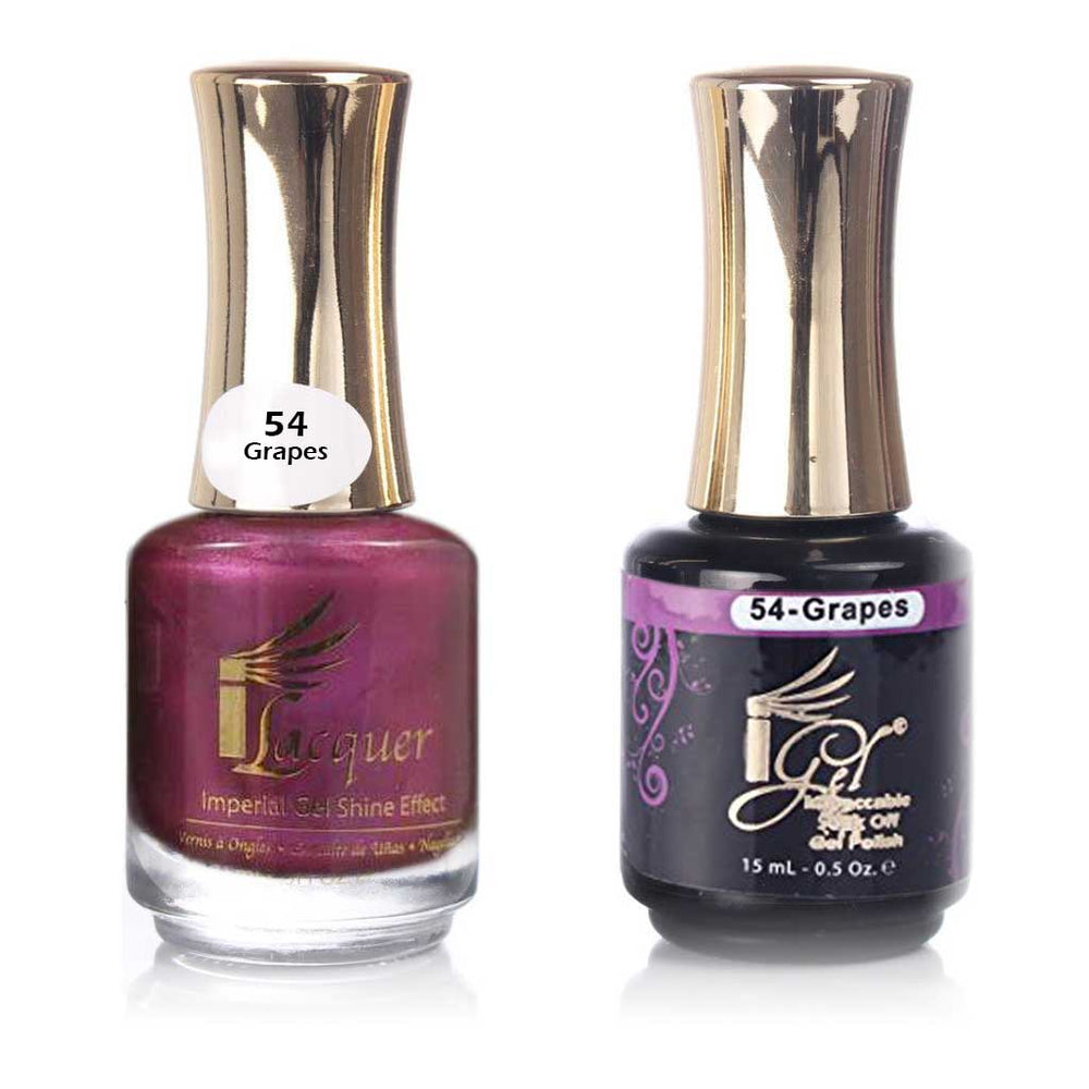 iGel Nail Lacquer + Gel Polish, 054, Grapes, 0.5oz KK1003