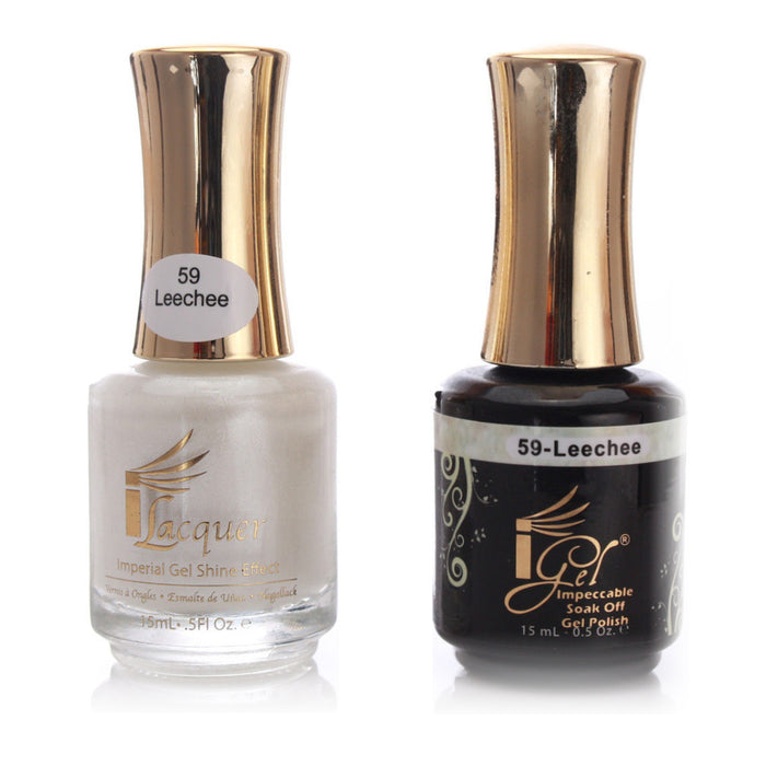 iGel Nail Lacquer + Gel Polish, 059, Leechee, 0.5oz KK1003